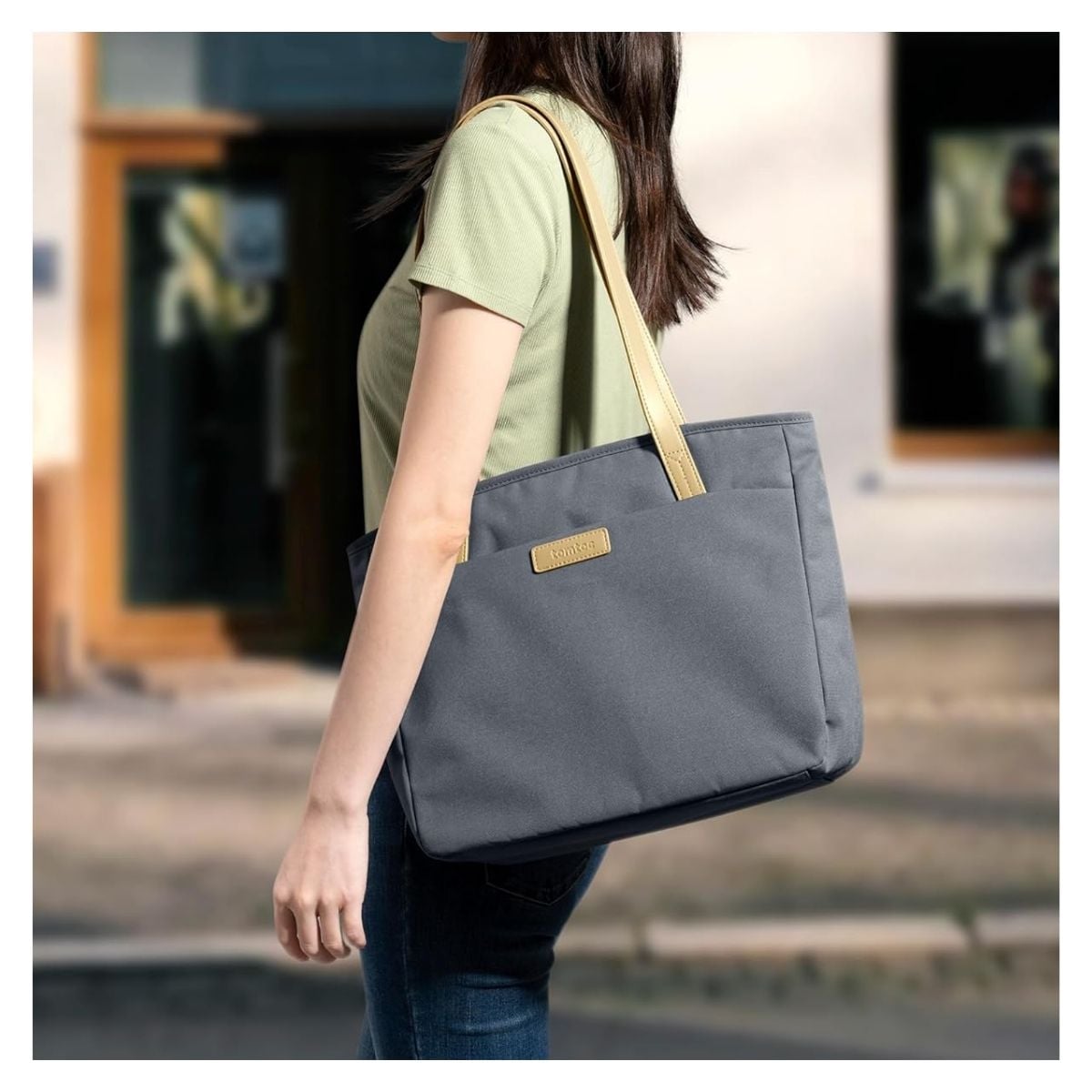 TOMTOC BOLSO TOTE VERSATILE-T23 MACBOOK PRO M3/M2/M1 16' - AZUL - 4