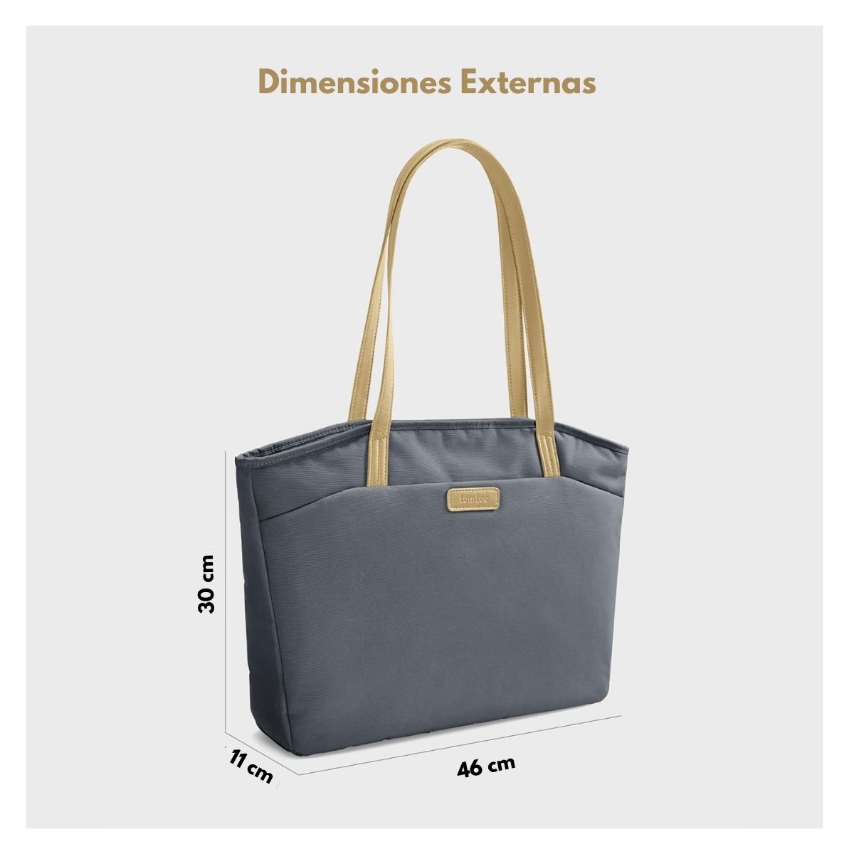 TOMTOC BOLSO TOTE VERSATILE-T23 MACBOOK PRO M3/M2/M1 16' - AZUL - 6