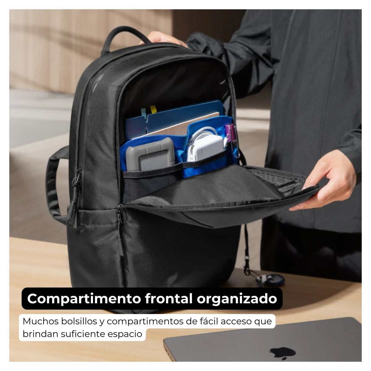 TOMTOC MOCHILA URBANEX-T65 20L PARA NOTEBOOK 15.6' - NEGRO - 5