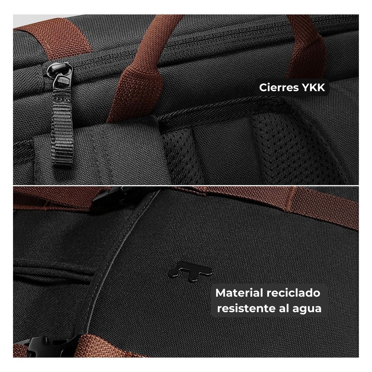 TOMTOC MOCHILA VINTPACK-A1 17L PARA MACBOOK 16' - NEGRO - 4