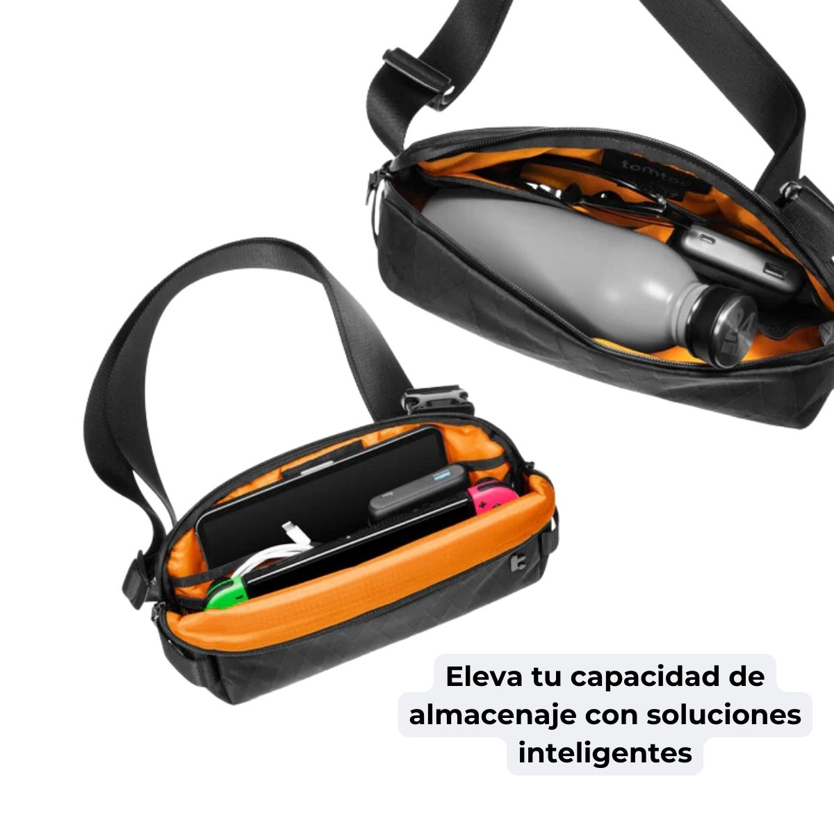 TOMTOC BOLSO SLING EXPLORER-T21 X-PAC S NS/IPAD 8” - NEGRO - 2