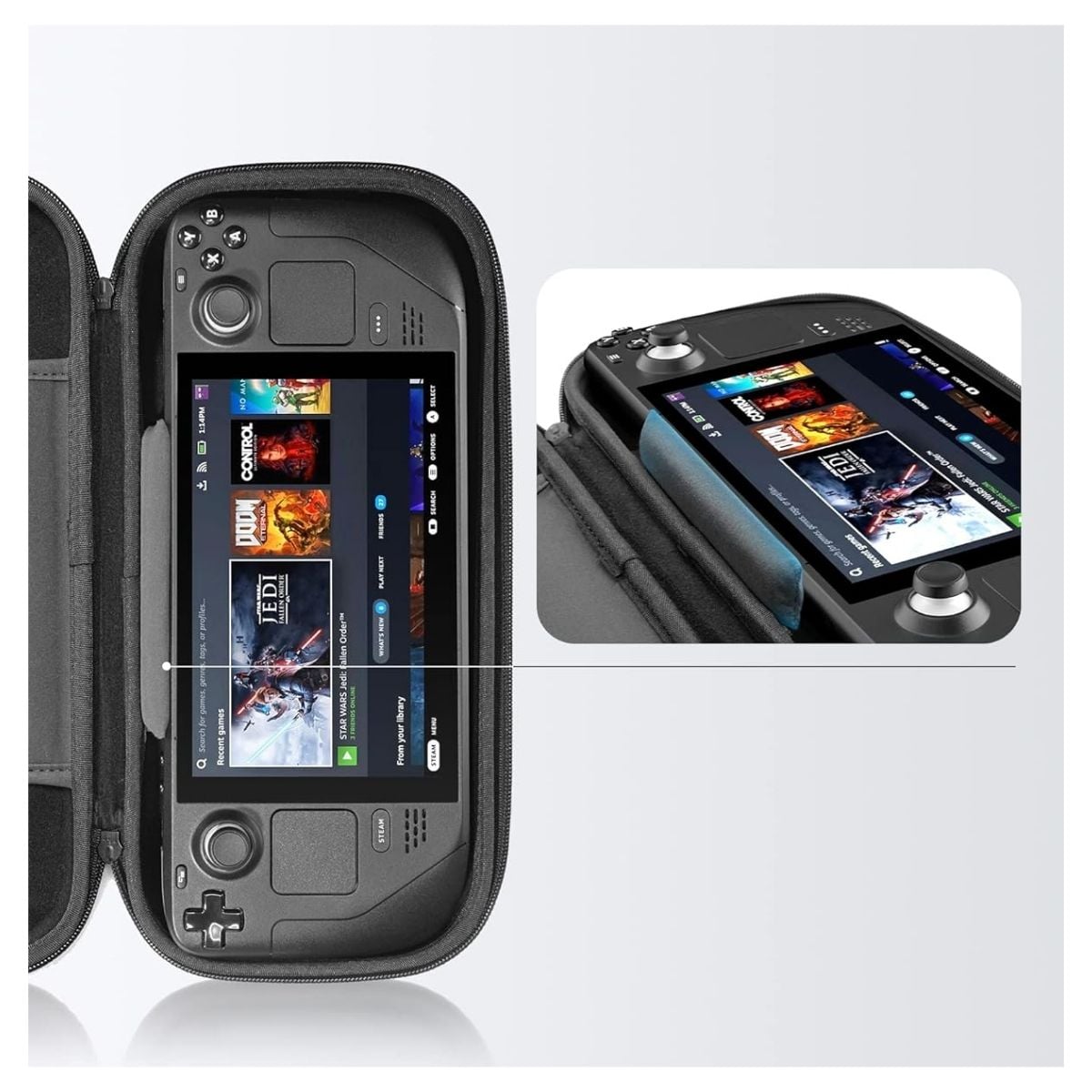 TOMTOC ESTUCHE FANCYCASE-G38 PARA STEAM DECK - GRIS - 5