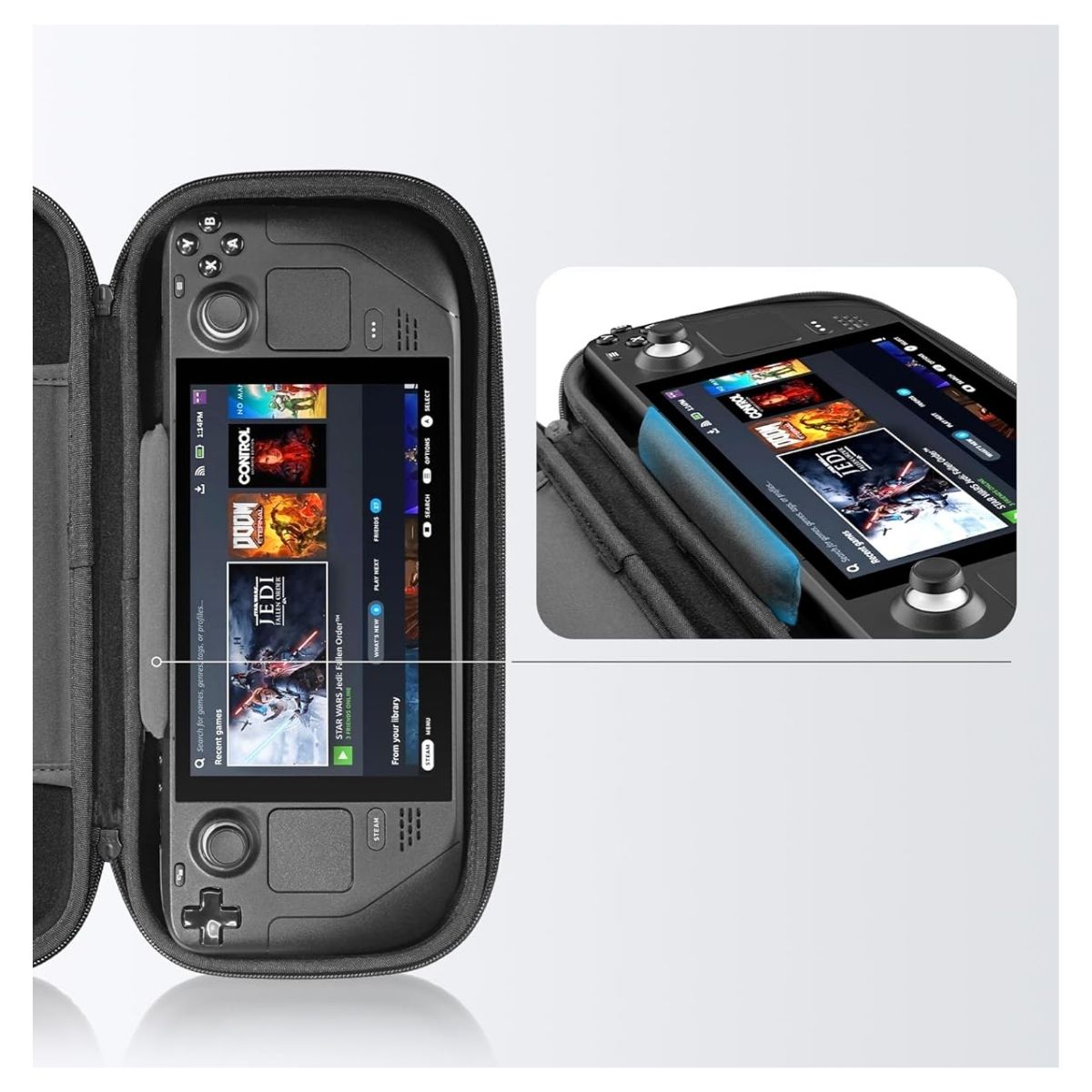 TOMTOC ESTUCHE FANCYCASE-G38 PARA STEAM DECK - NEGRO - 5
