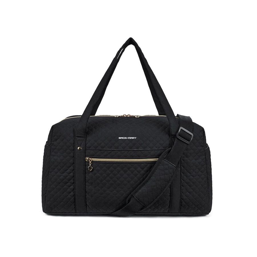 BAGSMART BOLSO DE MANO PARA VIAJES CON BOLSA PARA ZAPATOS - NEGRO TEJIDO - 1
