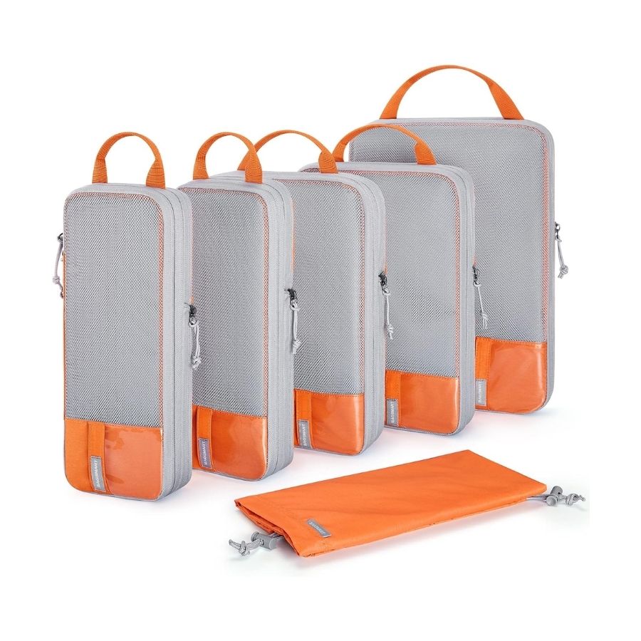 Bagsmart Organizadores de Equipaje con Compresión 6 pzs Naranja - 1