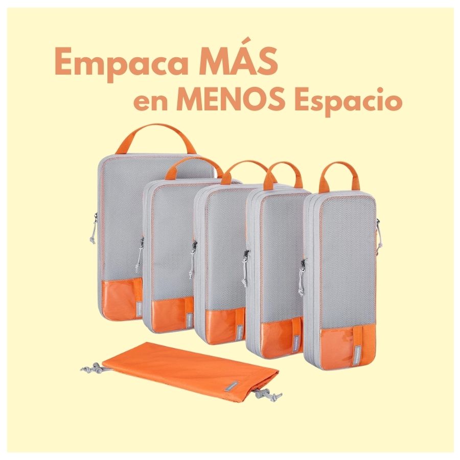 Bagsmart Organizadores de Equipaje con Compresión 6 pzs Naranja - 7