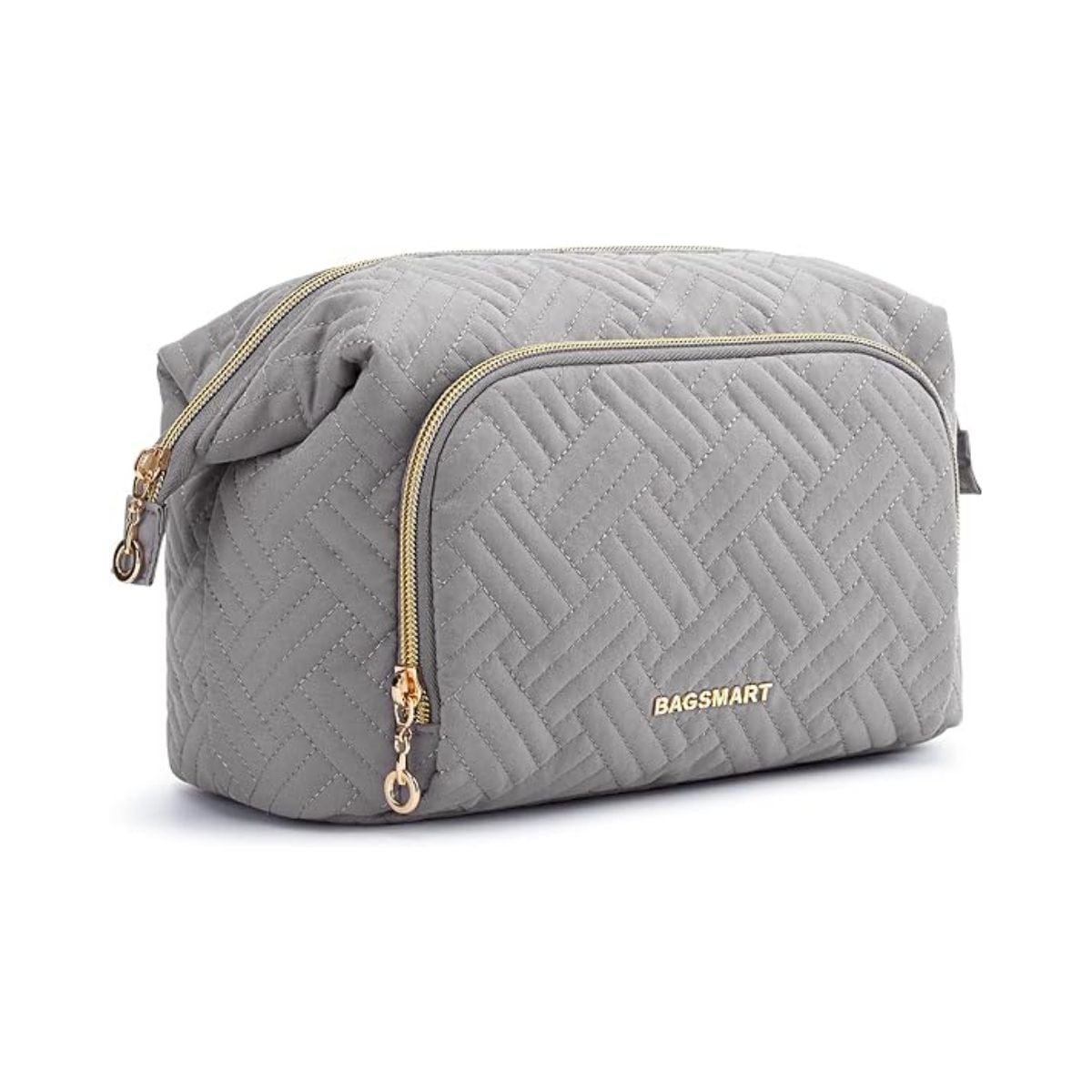 Bagsmart Cosmetiquero Tejido de Viaje Gris - 1