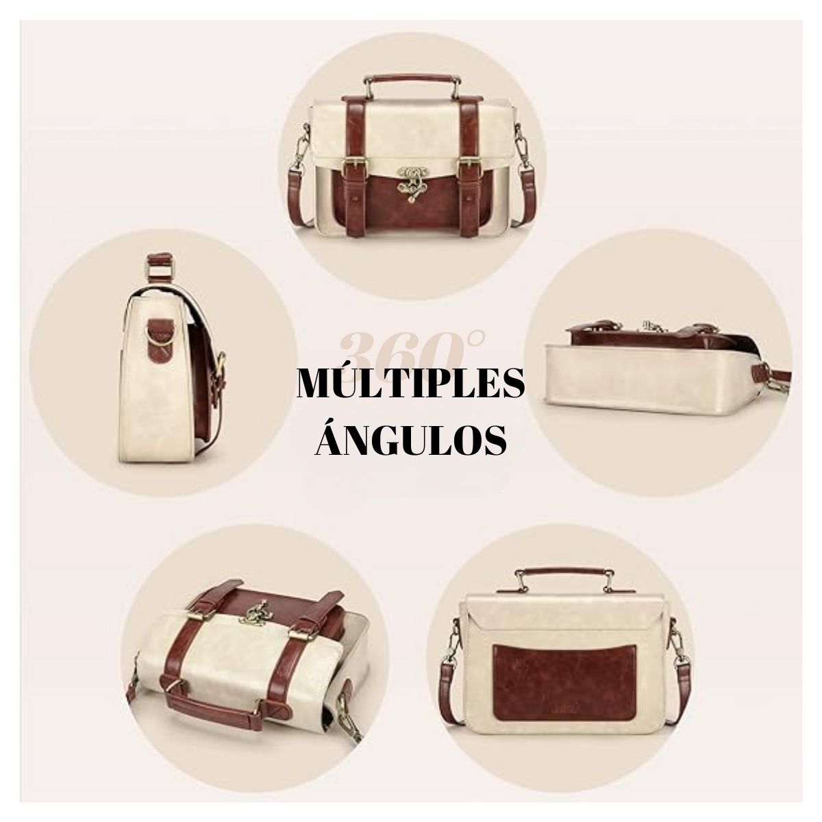 ECOSUSI MALETÍN PEQUEÑO COFFEE - BEIGE - 3