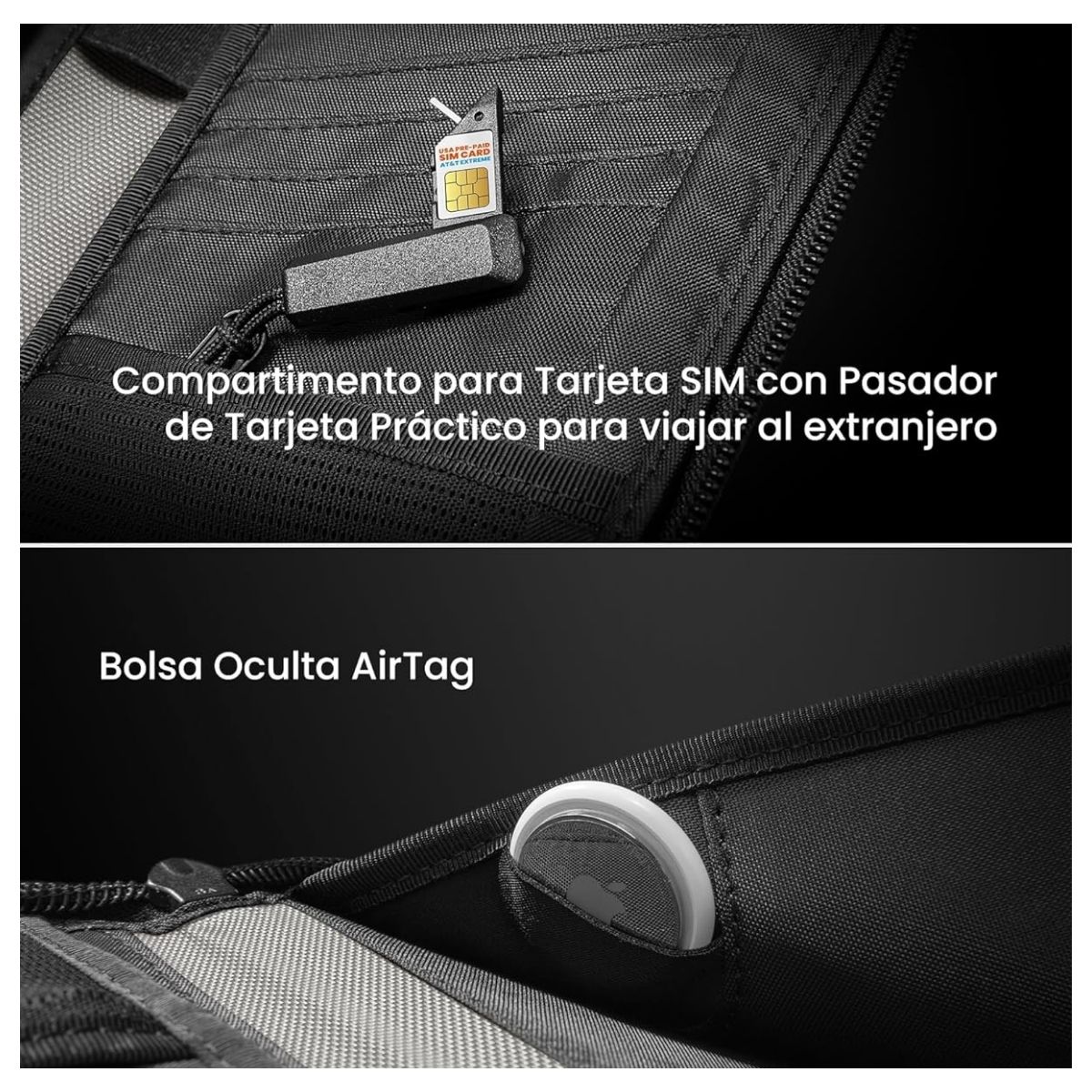 TOMTOC ESTUCHE PARA PASAPORTE NAVIGATOR-T03 - GRIS - 5