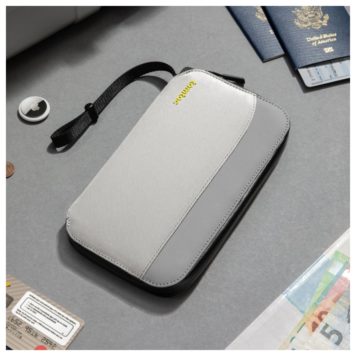TOMTOC ESTUCHE PARA PASAPORTE NAVIGATOR-T03 - GRIS - 7