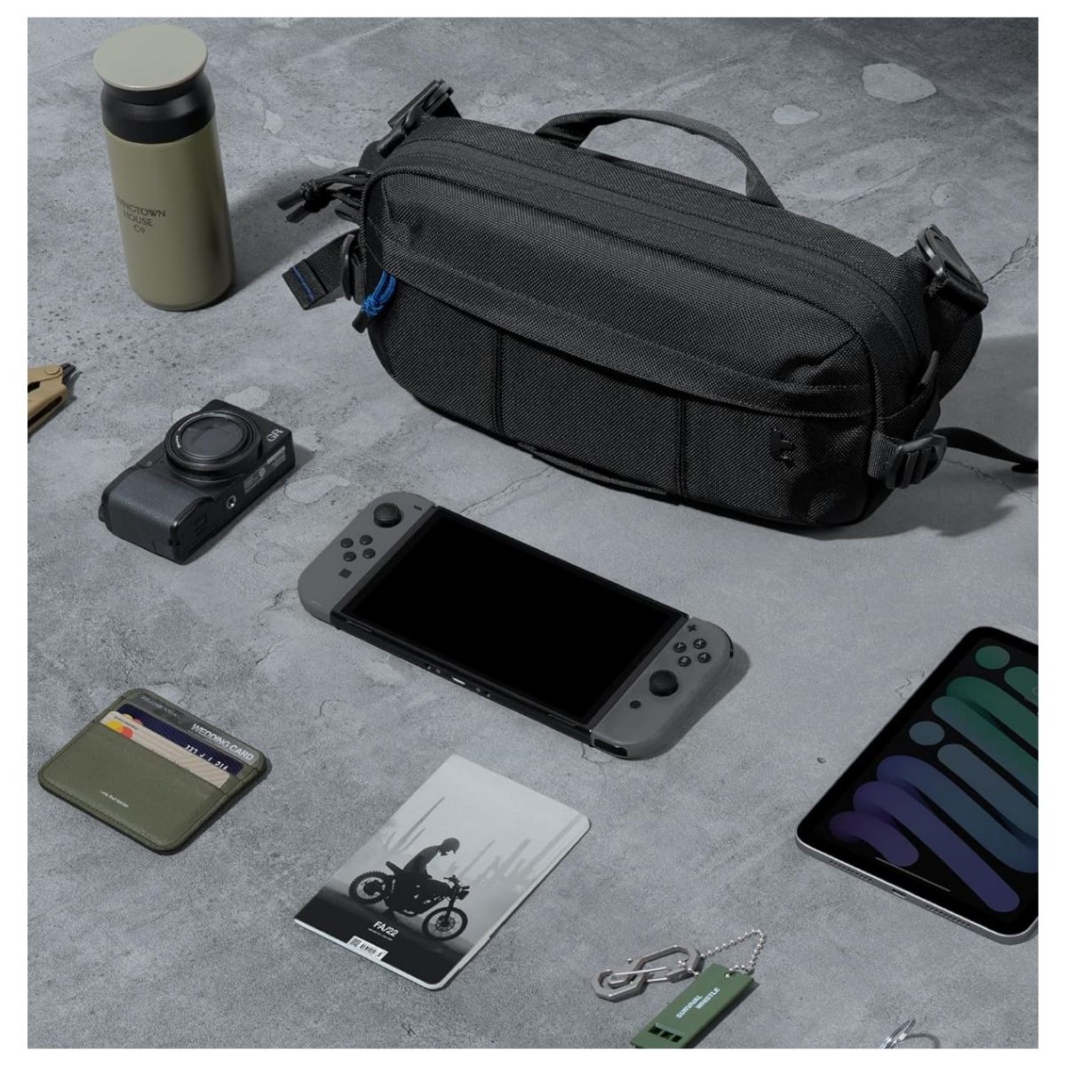 TOMTOC BOLSO SLING WANDER-T26 PARA NS/IPAD MINI (5.5L) - NEGRO - 7