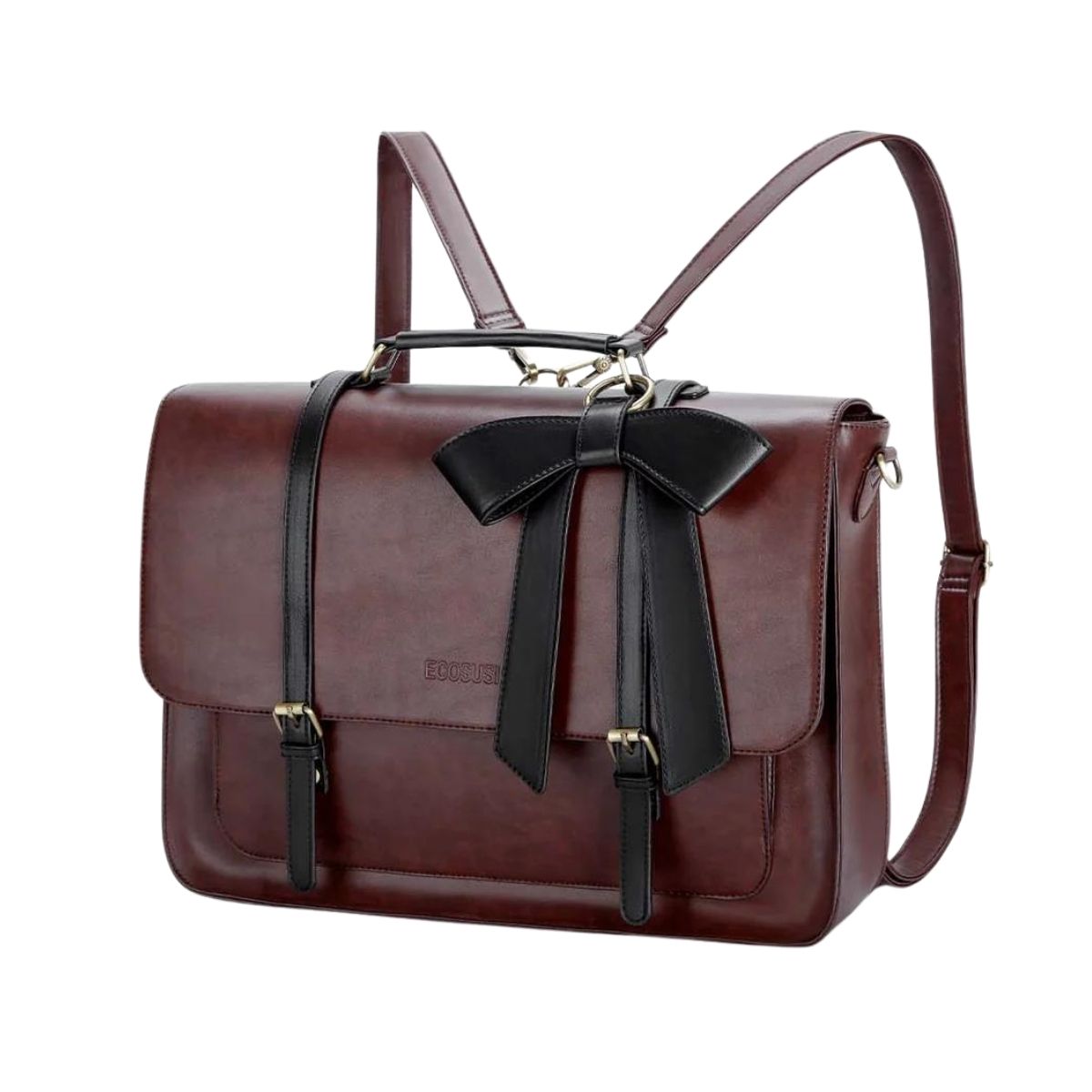 ECOSUSI MALETÍN Y MOCHILA COCOA TRUFFLE PARA NOTEBOOK 15.6' - CAFÉ - 3