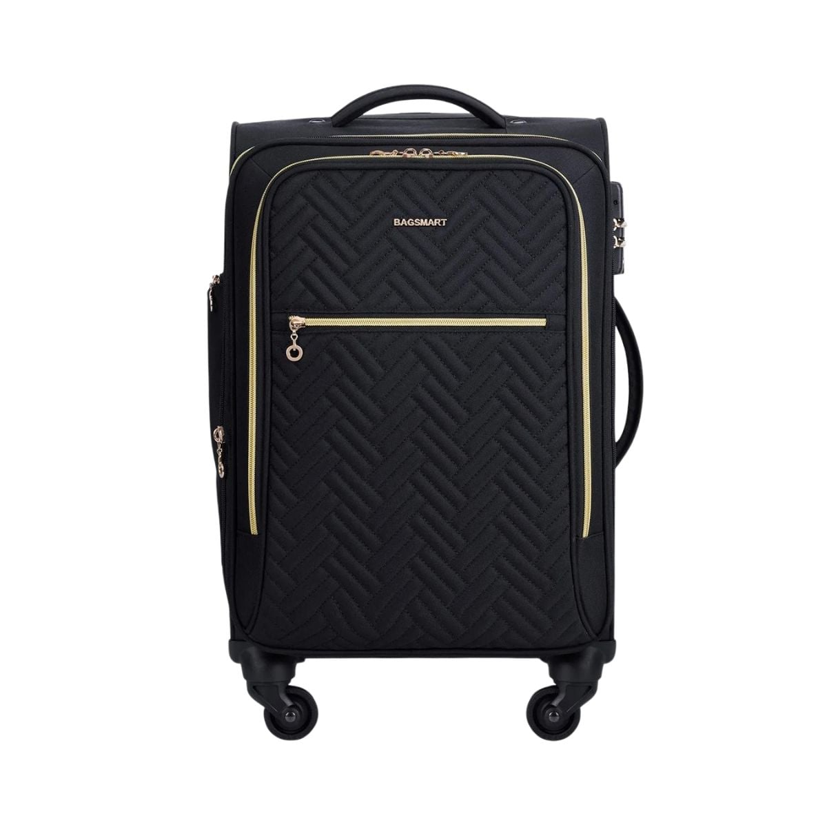 BAGSMART MALETA DE MANO ACOLCHADA BONCHEMIN EXPANDIBLE 43L-51L - NEGRO - 1