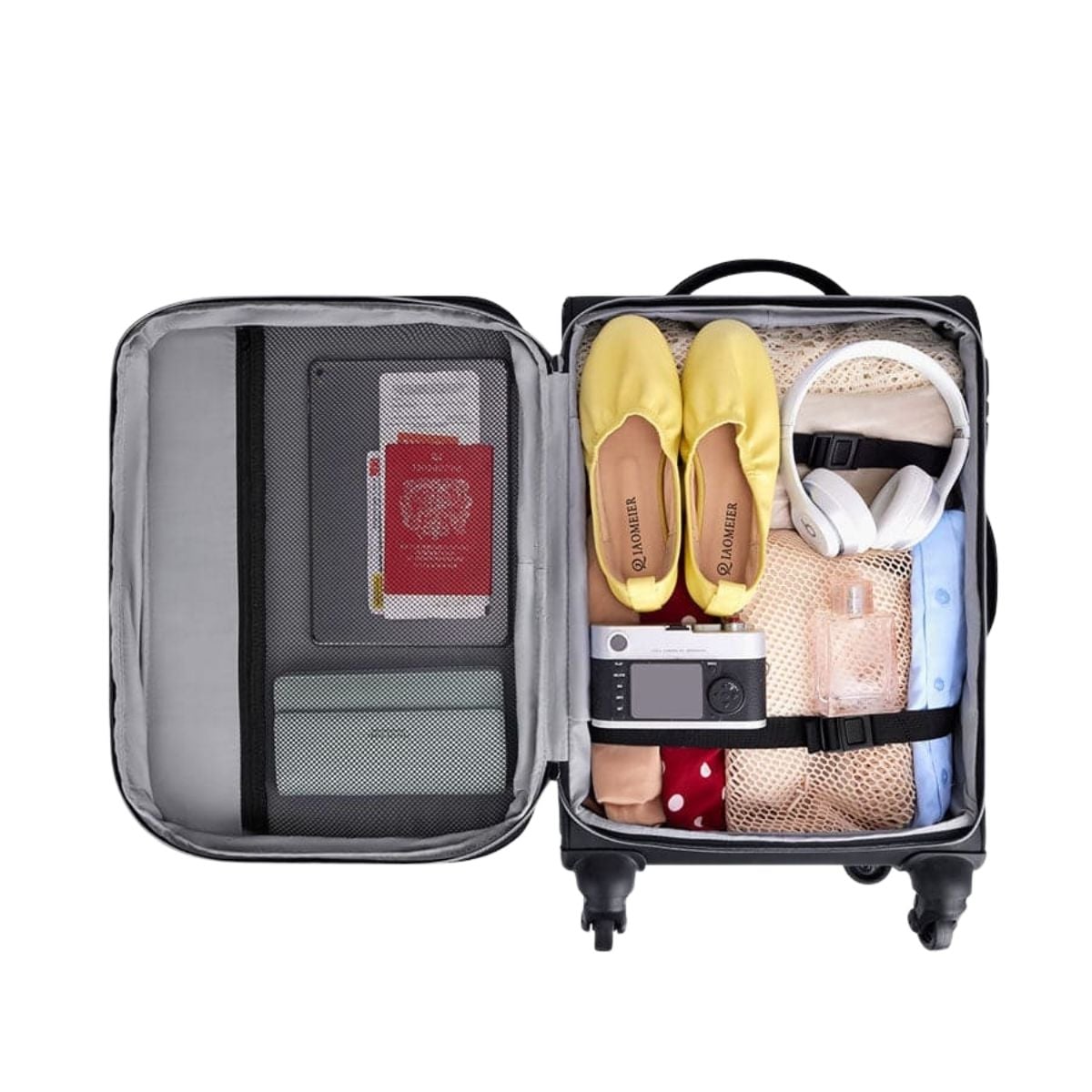 BAGSMART MALETA DE MANO ACOLCHADA BONCHEMIN EXPANDIBLE 43L-51L - NEGRO - 3