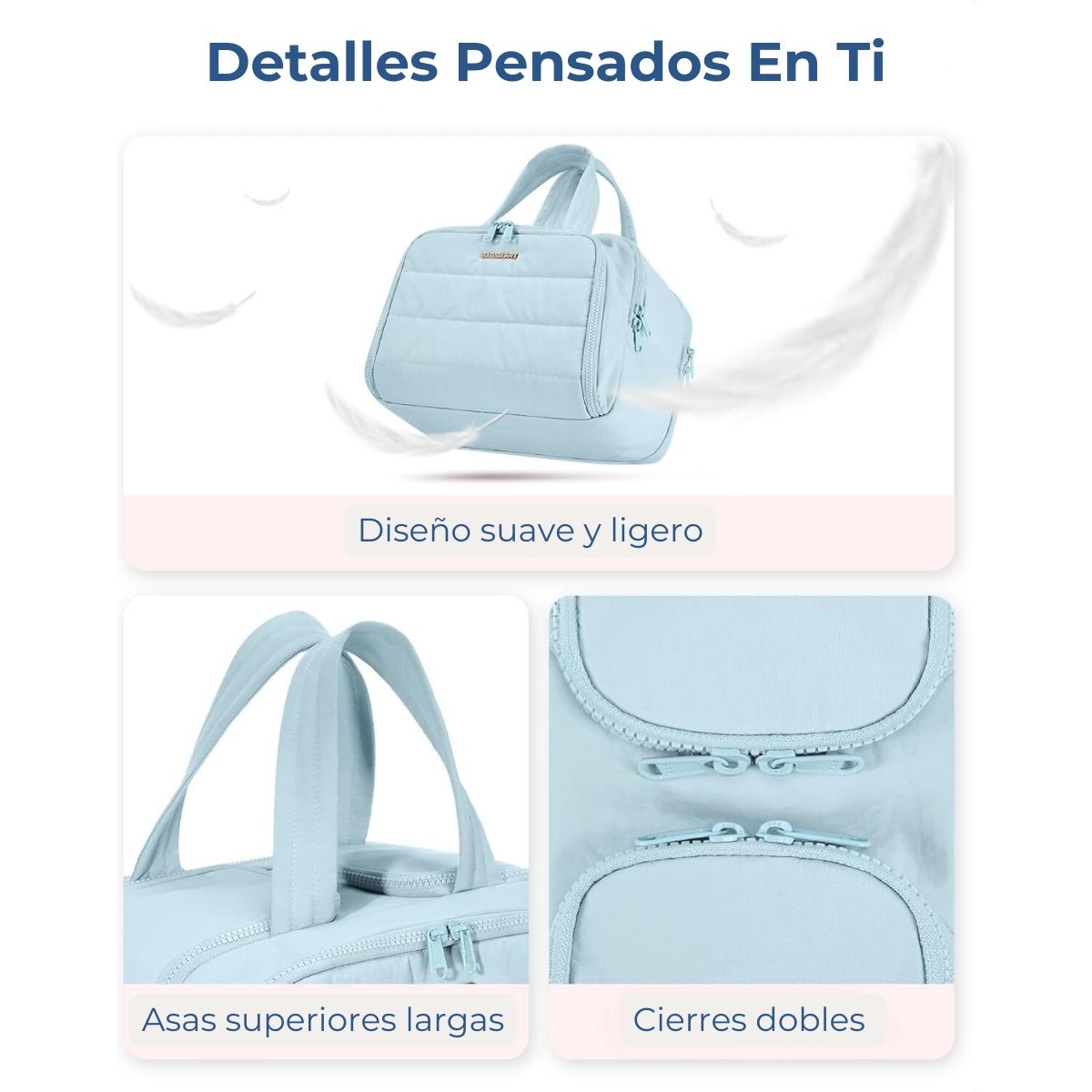 BAGSMART NECESER MULTIFUNCIONAL ZORA SPACESAVER 4 EN 1 - CELESTE - 4