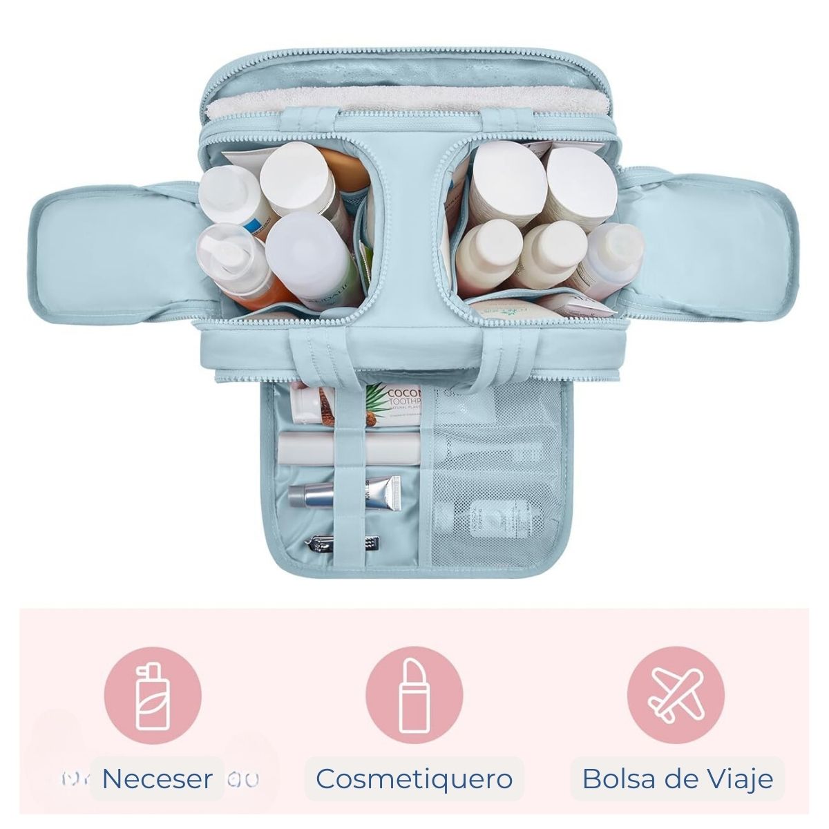BAGSMART NECESER MULTIFUNCIONAL ZORA SPACESAVER 4 EN 1 - CELESTE - 5