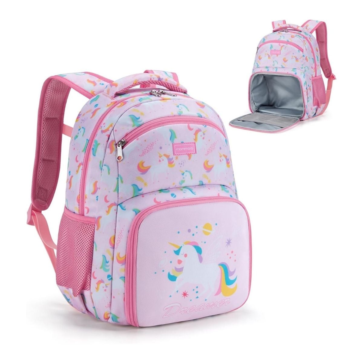MOMMORE MOCHILA 2 EN 1 PARA NIÑOS PEQUEÑOS 12L - ROSADO UNICORNIO - 1