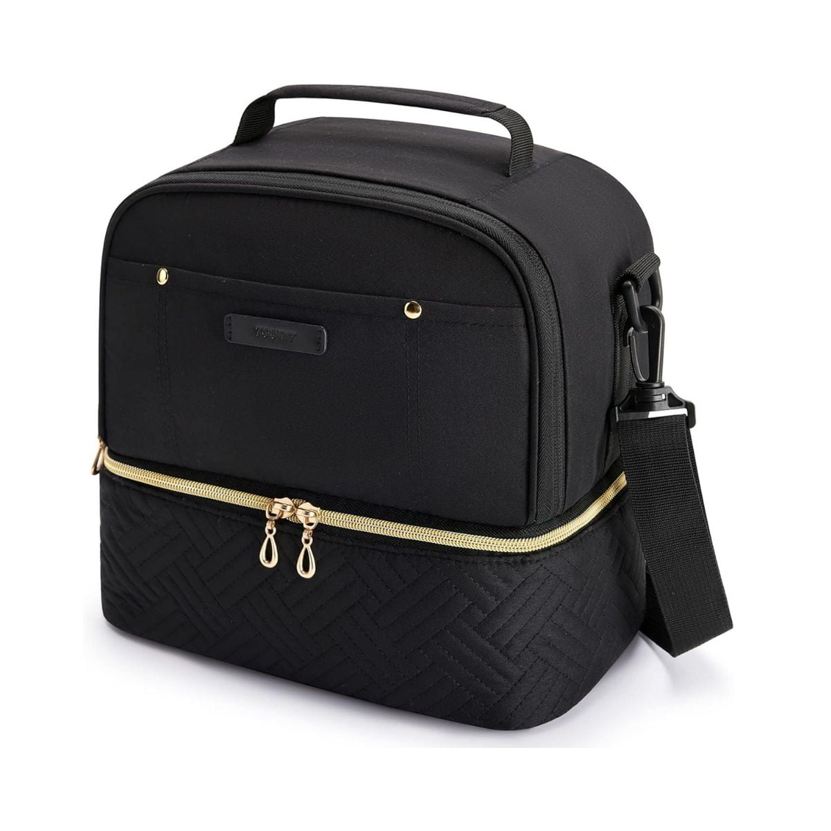 TOURIT LONCHERA CON AISLAMIENTO TÉRMICO CUBIERTA DOBLE 10,6L - NEGRO - 1