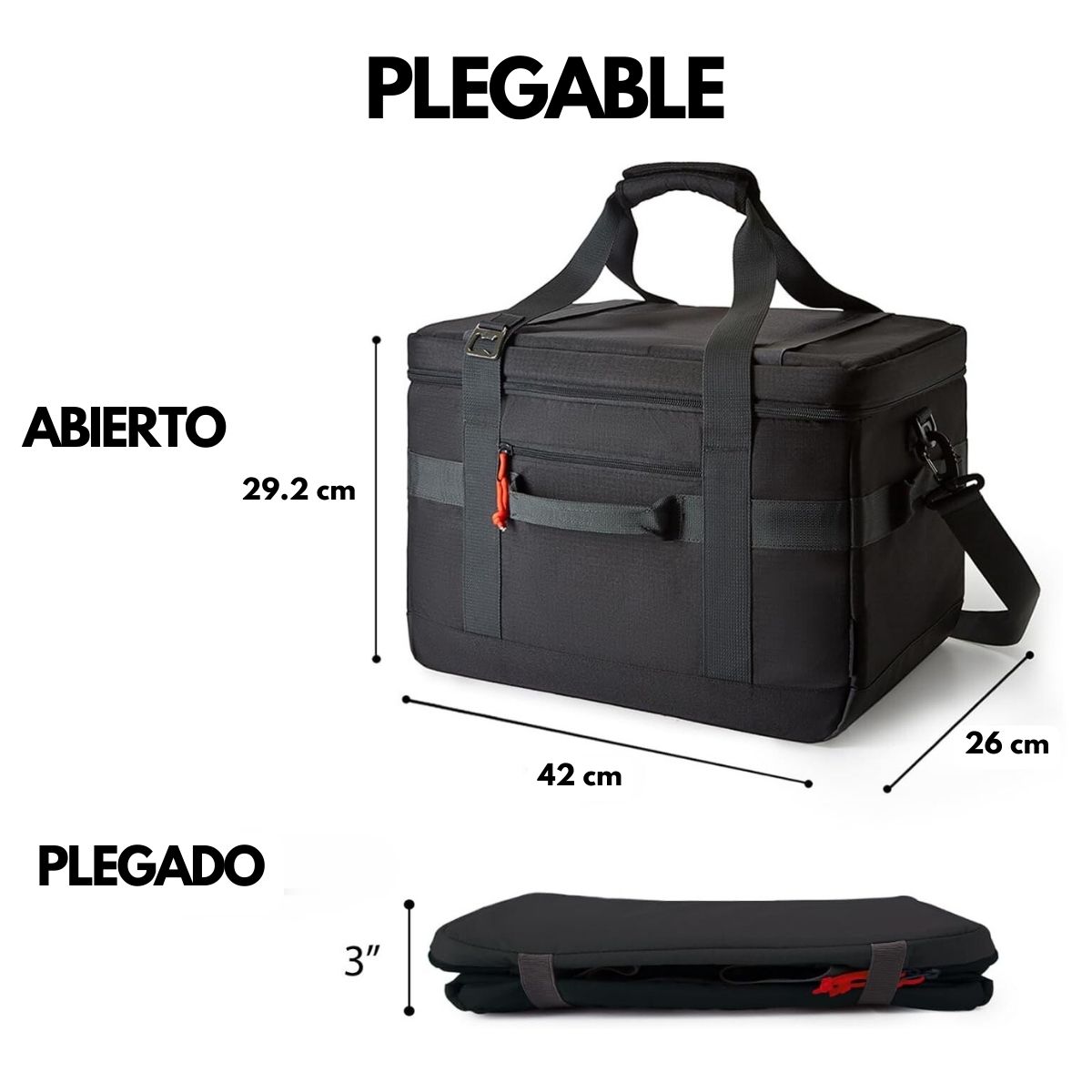 TOURIT COOLER BAG OFFROAD ENFRIADOR AISLADO PORTÁTIL 32L - NEGRO - 4