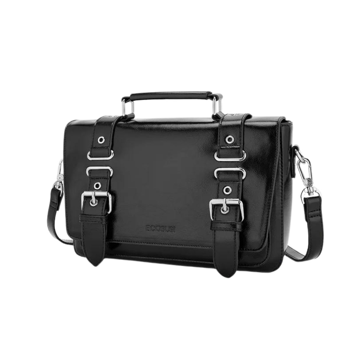 ECOSUSI BOLSO BANDOLERA VINTAGE VICTOR TABLET 10,2'- NEGRO - 3