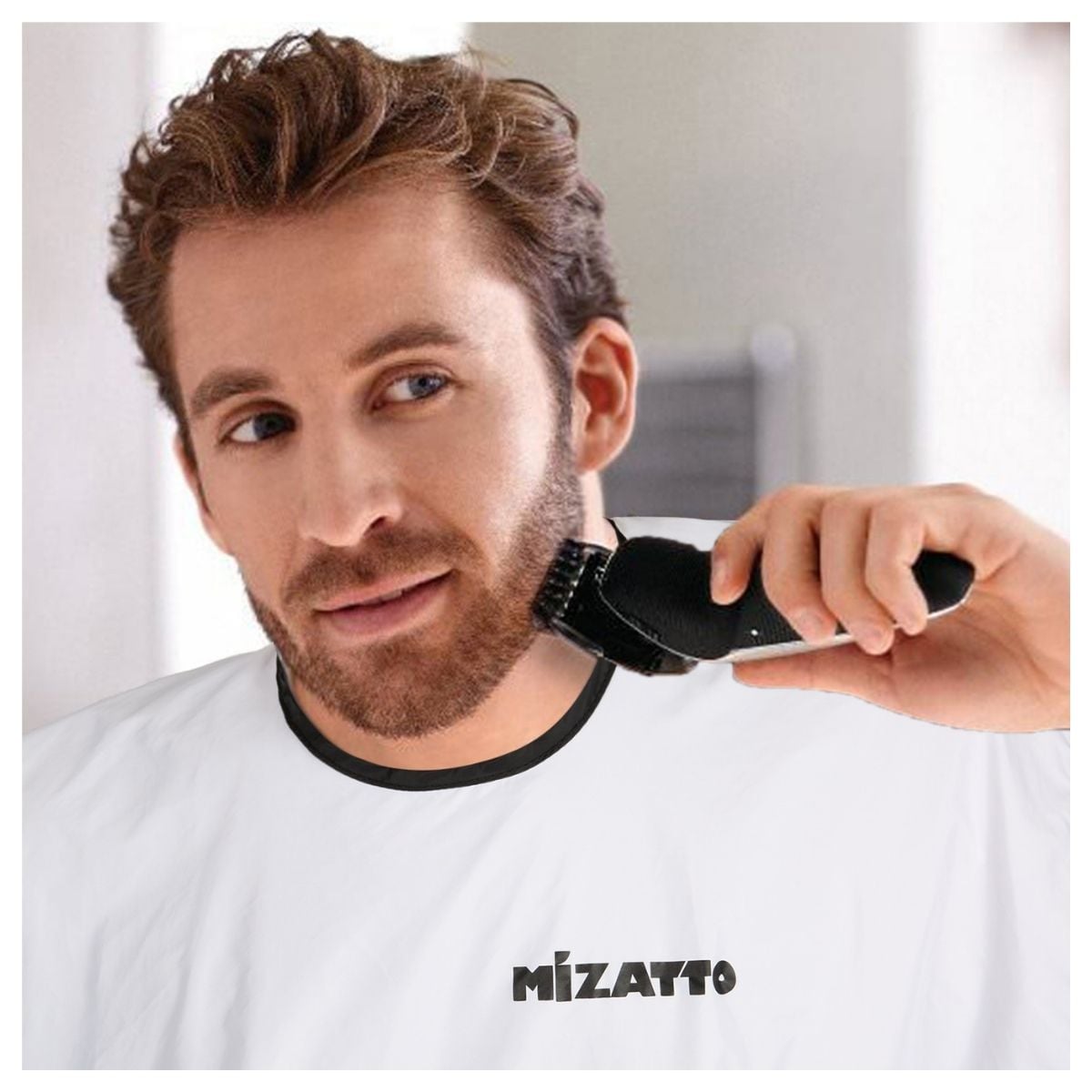 CAPA SC HOME MT7203001AN009 DELANTAL PARA CORTE DE BARBA AFEITADO BLANCO - 2