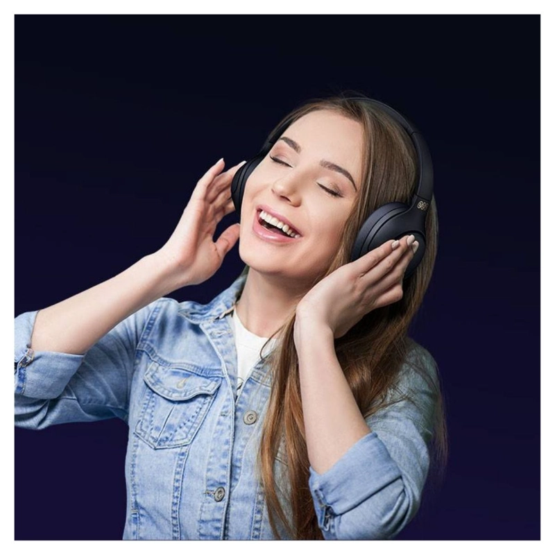 AUDÍFONOS QCY QCY-H3BLACK CANCELACIÓN RUIDOS BLUETOOTH NEGRO - 2