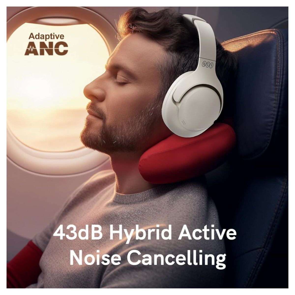 AUDÍFONOS QCY QCY-H3WHITE CANCELACIÓN RUIDOS BLUETOOTH BLANCO - 6