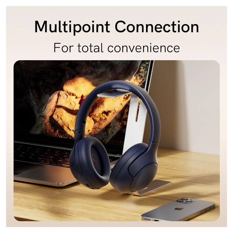 AUDÍFONOS QCY QCY-H3BLUE CANCELACIÓN RUIDOS BLUETOOTH AZUL - 7