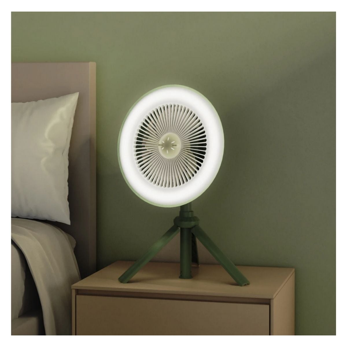 LYDSTO VENTILADOR MULTIFUNCIONAL CAMPING CON DIFUSOR - VERDE - 4