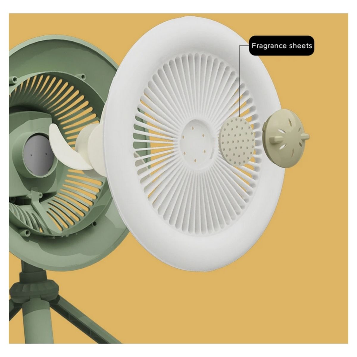 LYDSTO VENTILADOR MULTIFUNCIONAL CAMPING CON DIFUSOR - VERDE - 6