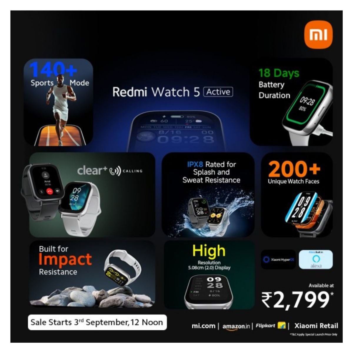 XIAOMI REDMI WATCH 5 ACTIVE RELOJ INTELIGENTE - PLATEADO MATE - 4