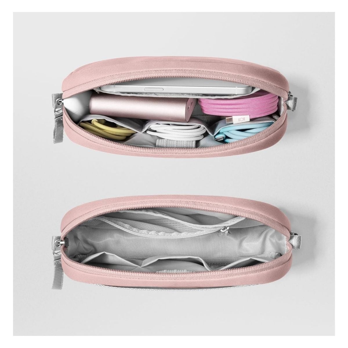 ESTUCHE TOMTOC LIGHT-T12 PARA ACCESORIOS ELECTRÓNICOS PEQUEÑO ROSADO - 2
