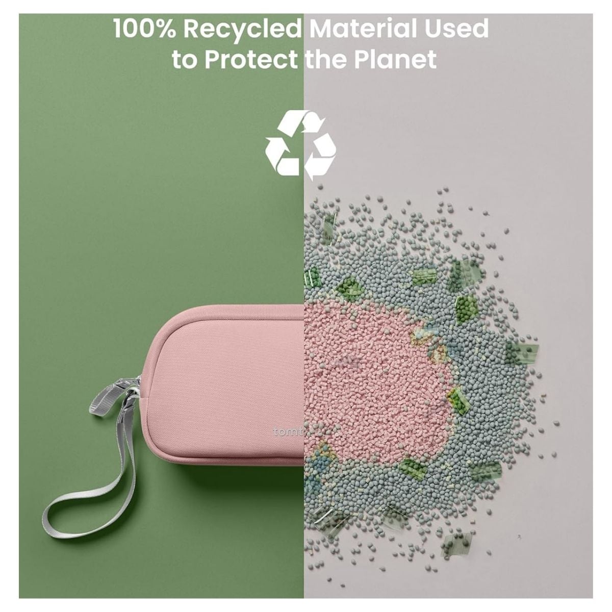 ESTUCHE TOMTOC LIGHT-T12 PARA ACCESORIOS ELECTRÓNICOS PEQUEÑO ROSADO - 5