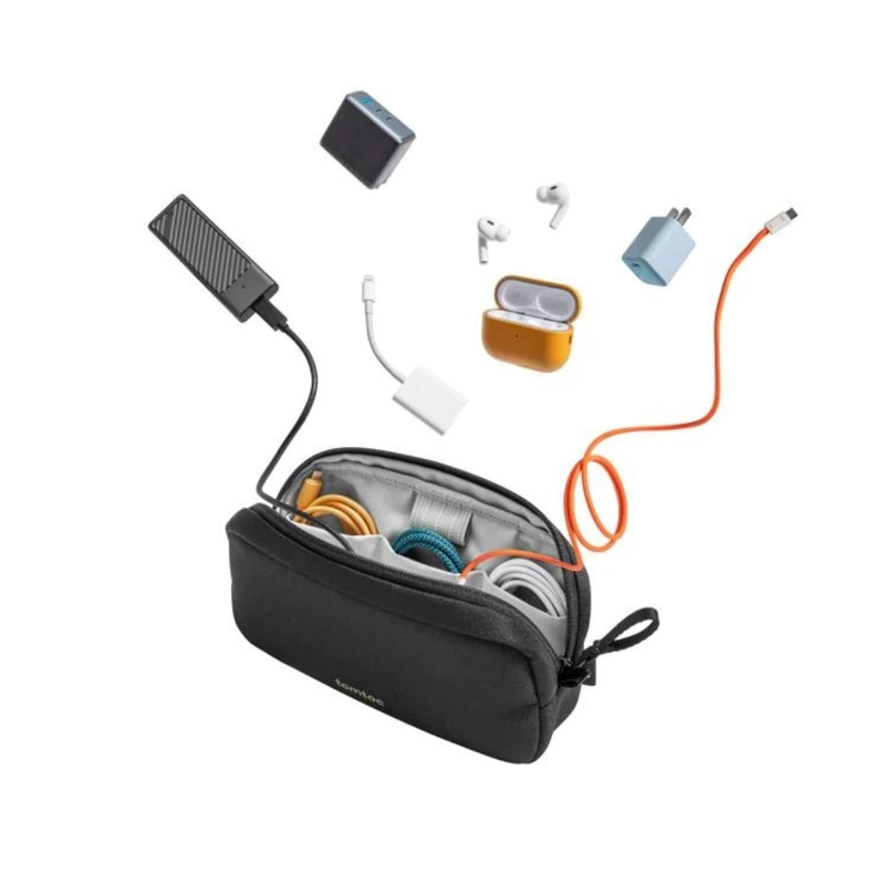 TOMTOC ESTUCHE LIGHT-T12 PARA ACCESORIOS ELECTRÓNICOS PEQUEÑO - NEGRO - 2