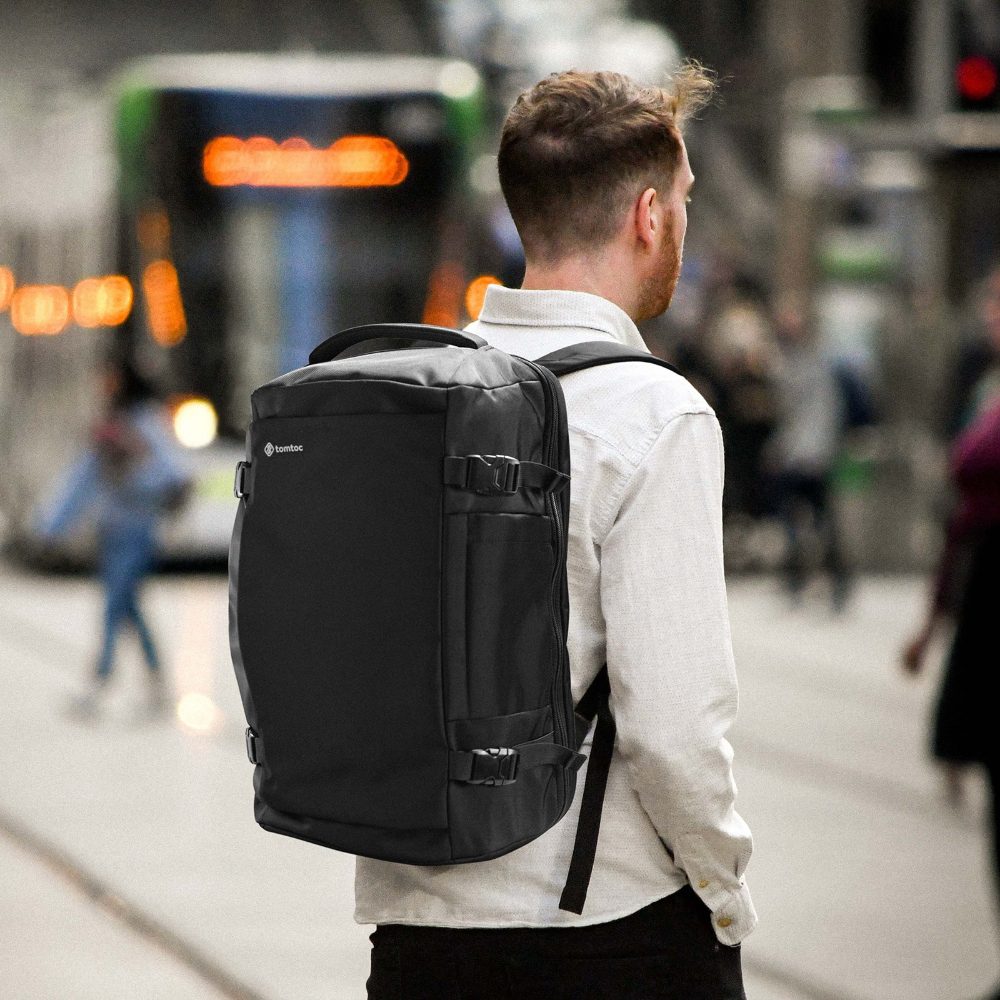 TOMTOC MOCHILA DE VIAJE NAVIGATOR-T66 PARA NOTEBOOK 17.3″ 40L - NEGRO - 3