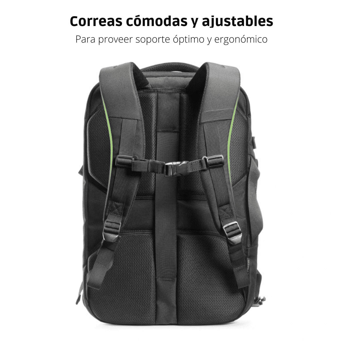 TOMTOC MOCHILA DE VIAJE NAVIGATOR-T66 PARA NOTEBOOK 17.3″ 40L - NEGRO - 7