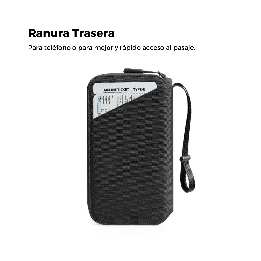 ESTUCHE TOMTOC PARA PASAPORTE NAVIGATOR-T03 NEGRO - 2
