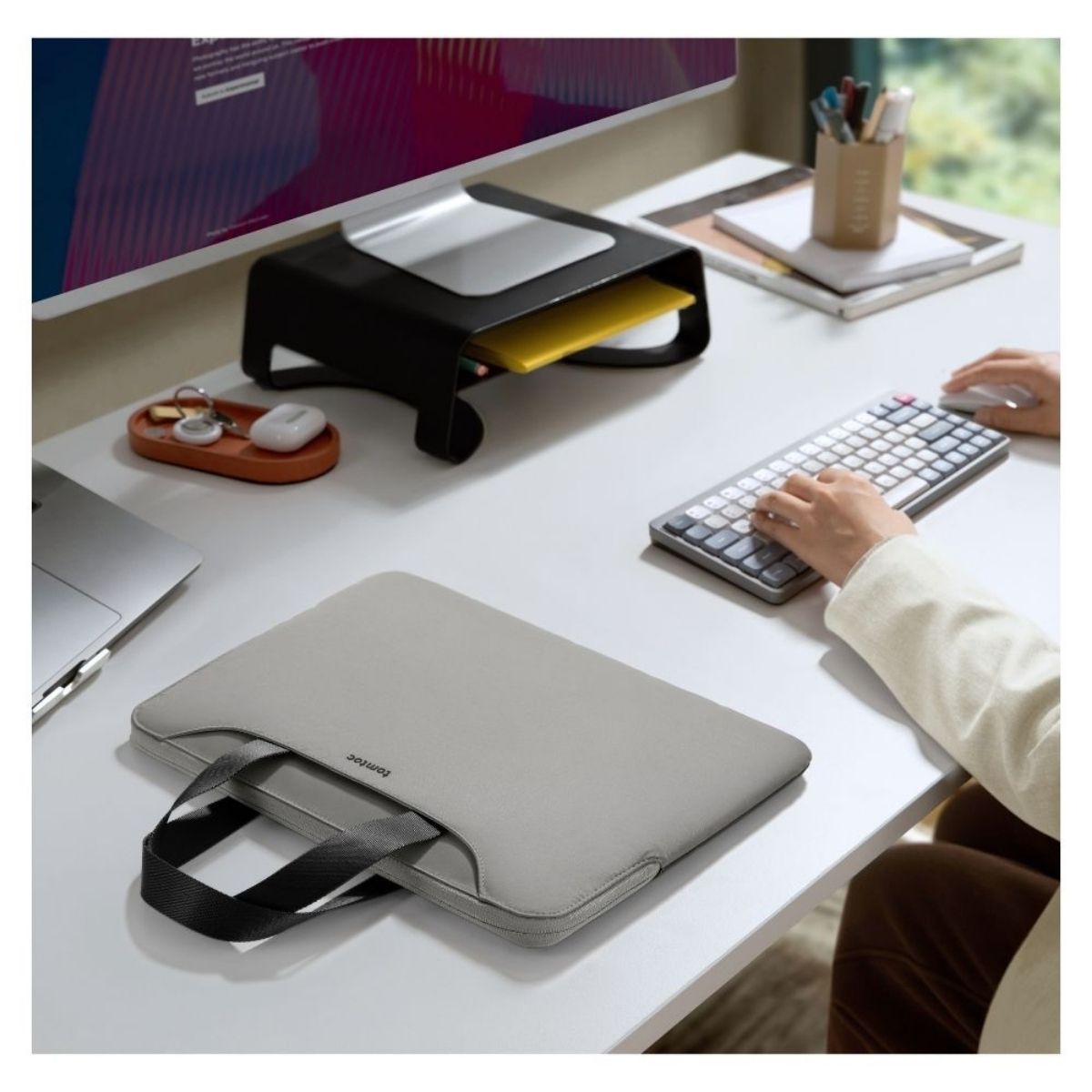 TOMTOC FUNDA LIGHT-A21 BICOLOR PARA 13' - 14' - GRIS - 7