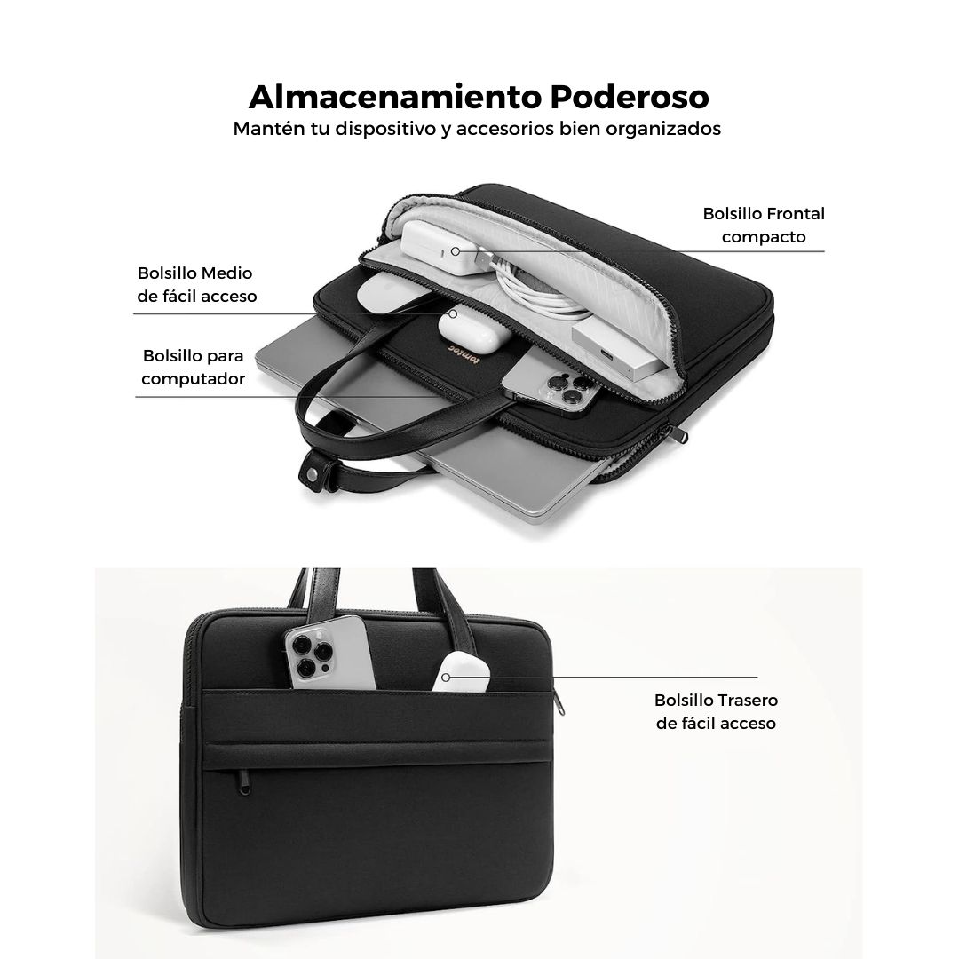 TOMTOC BOLSO DE HOMBRO VERSATILE-A12 MACBOOK PRO 14' M3/M2/M1 - NEGRO - 2
