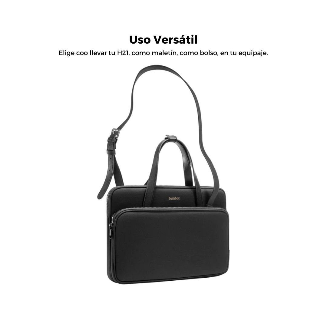 TOMTOC BOLSO DE HOMBRO VERSATILE-A12 MACBOOK PRO 14' M3/M2/M1 - NEGRO - 3