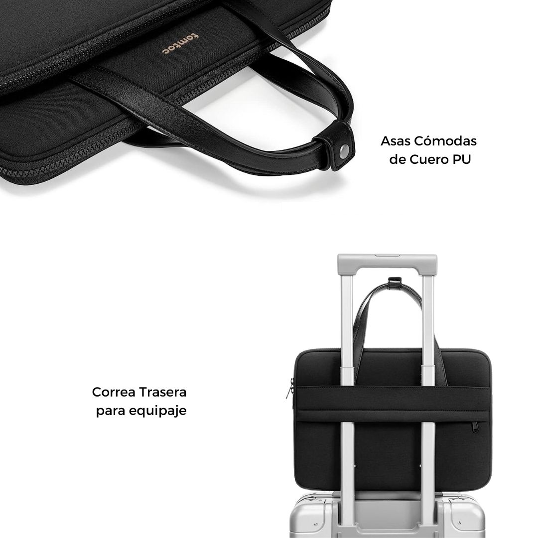 TOMTOC BOLSO DE HOMBRO VERSATILE-A12 MACBOOK PRO 14' M3/M2/M1 - NEGRO - 5