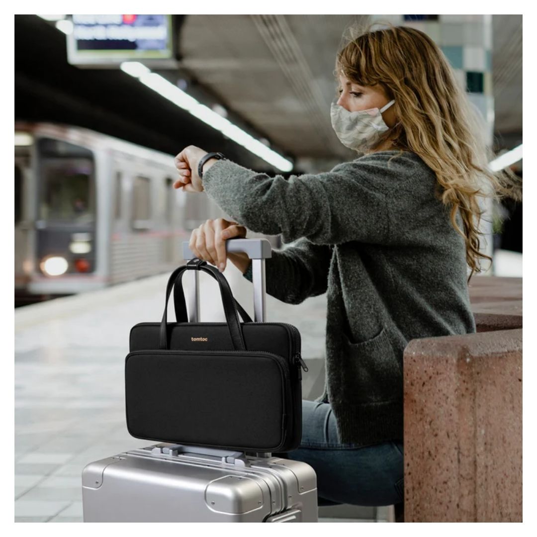 TOMTOC BOLSO DE HOMBRO VERSATILE-A12 MACBOOK PRO 14' M3/M2/M1 - NEGRO - 7