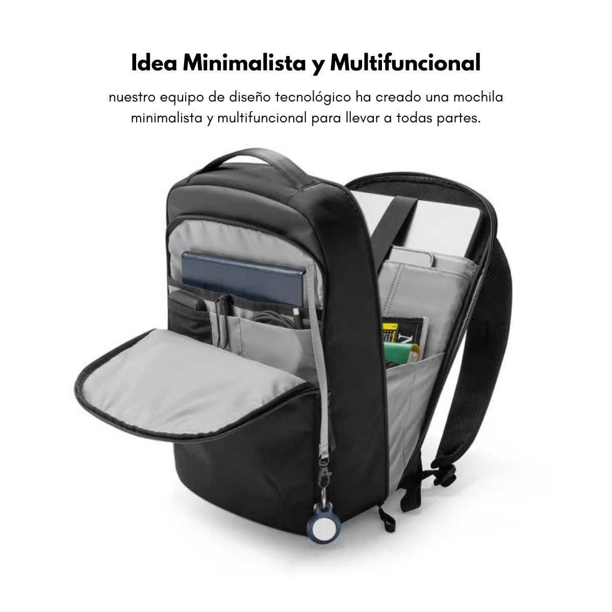 TOMTOC MOCHILA EXPLORER-T60 PARA NOTEBOOK 15.6' - NEGRO - 6