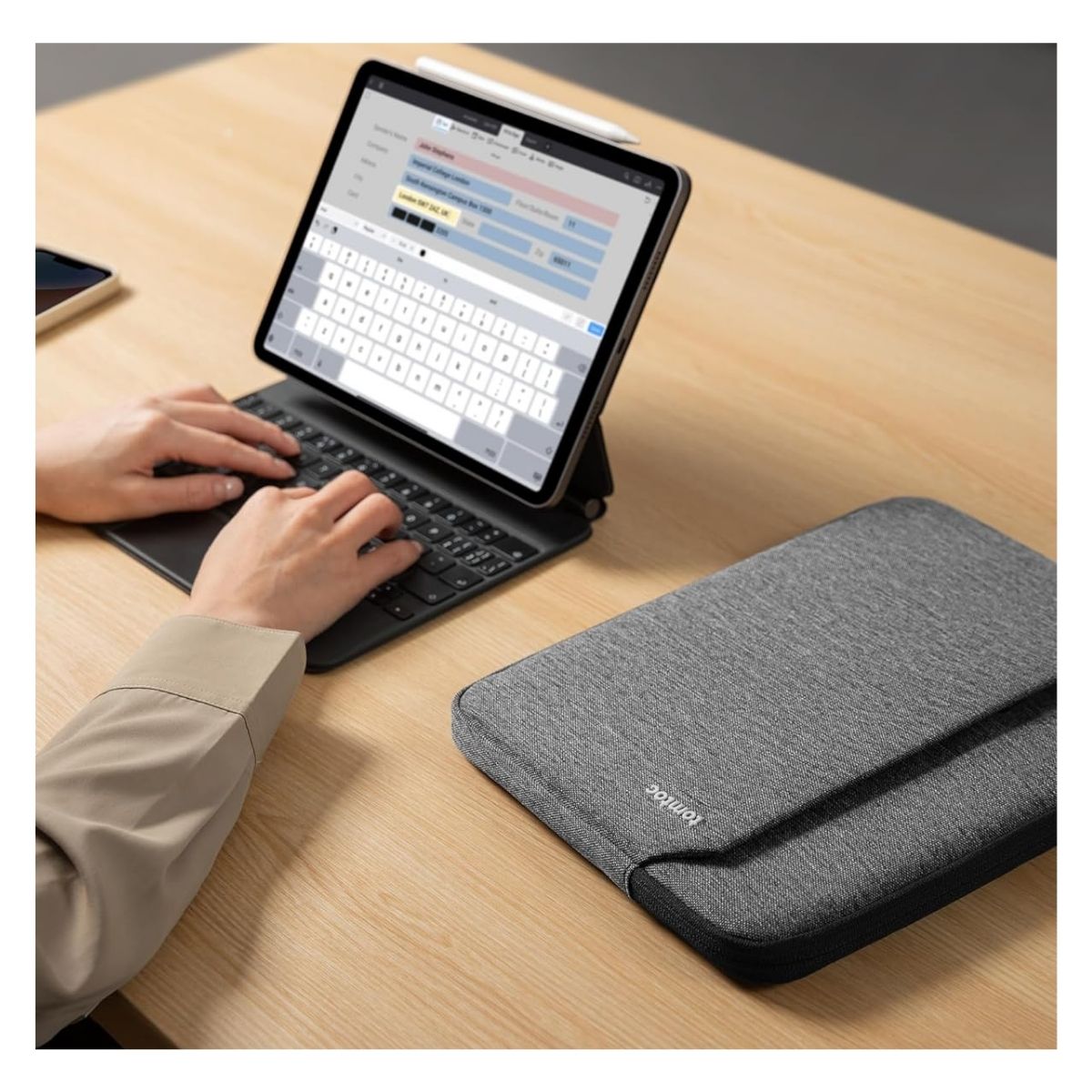TOMTOC FUNDA LIGHT- A18 PARA IPAD PRO M4 DE 13' - GRIS - 3