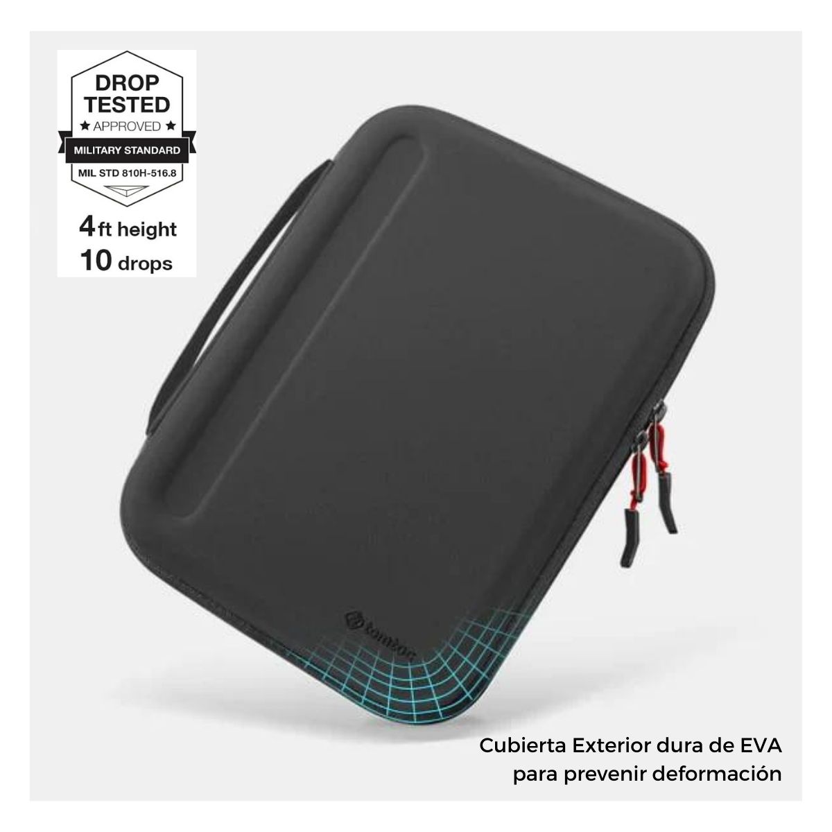 TOMTOC ESTUCHE PORTAFOLIO FANCYCASE-B06 PARA IPAD AIR/PRO 11' CON ESPACIO TECLADO - NEGRO - 3