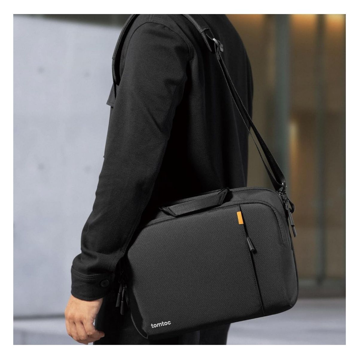 TOMTOC MALETÍN DELGADO DEFENDER-A30 PARA MACBOOK 14' - NEGRO - 6