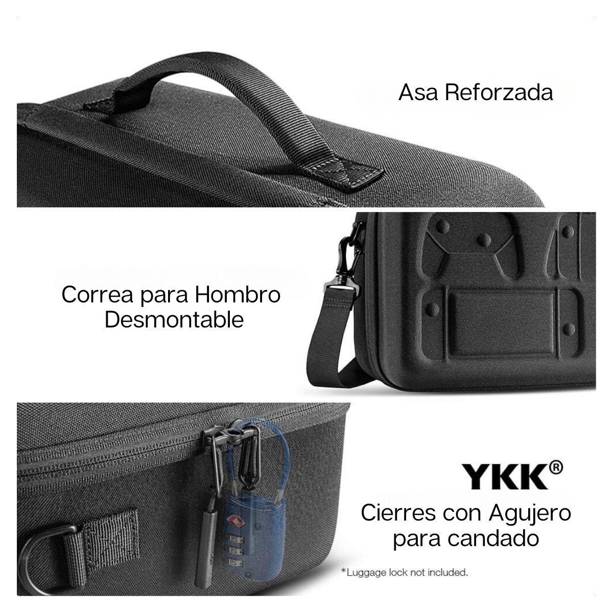 TOMTOC ESTUCHE DE ALMACENAMIENTO FANCYCASE-G06 PARA NINTENDO SWITCH - NEGRO - 3