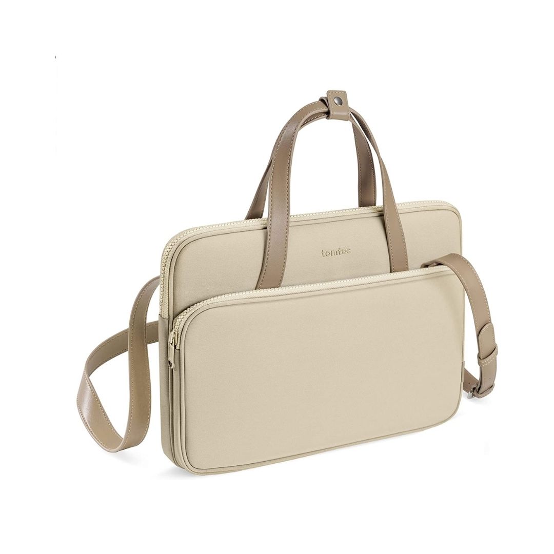 TOMTOC BOLSO DE HOMBRO VERSATILE-A12 MACBOOK PRO 14' M3/M2/M1 - BEIGE - 1