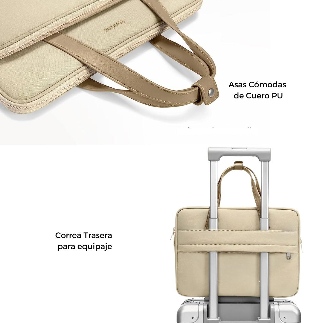 TOMTOC BOLSO DE HOMBRO VERSATILE-A12 MACBOOK PRO 14' M3/M2/M1 - BEIGE - 5
