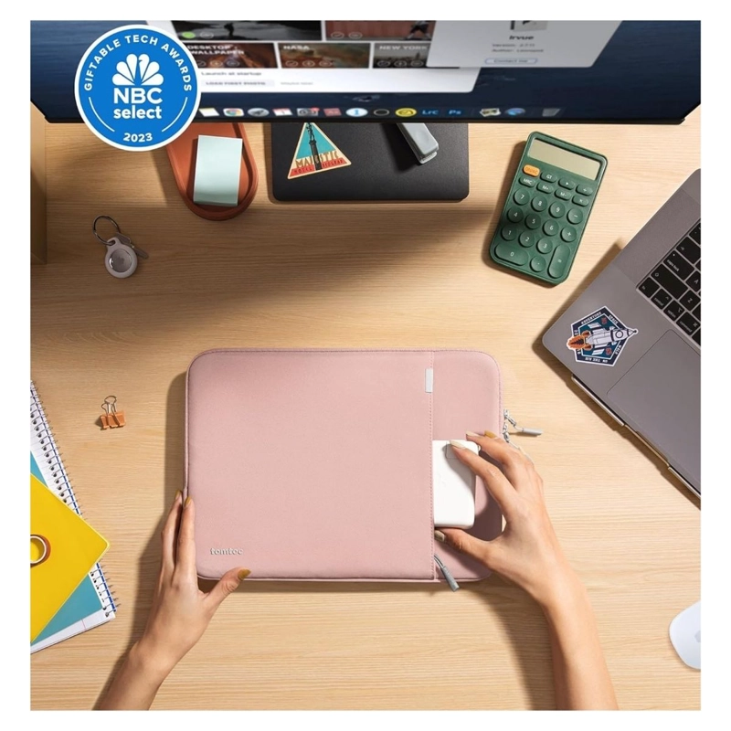TOMTOC FUNDA DEFENDER-A13 PARA MACBOOK AIR M3/M2/M1 DE 13' - ROSADO - 2